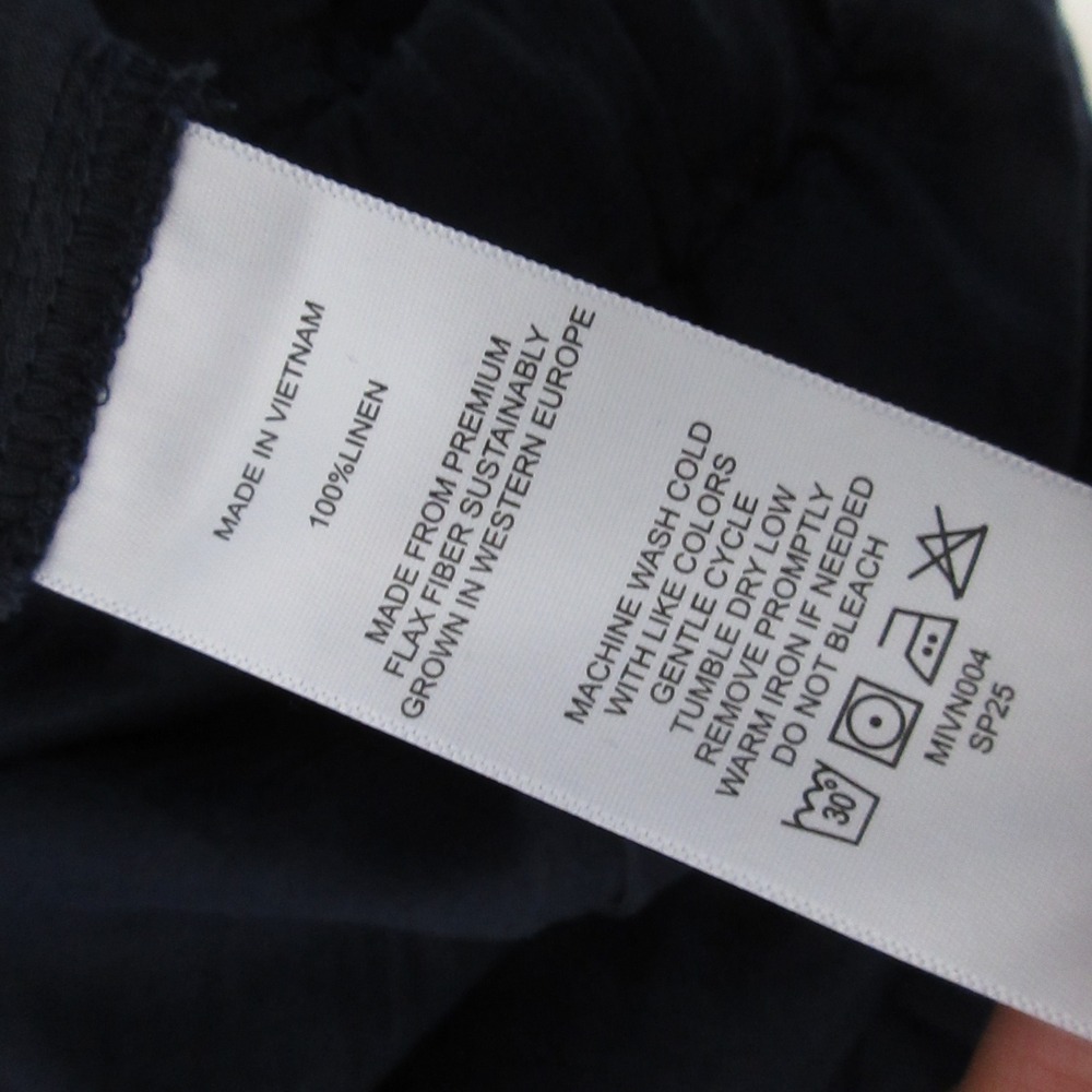 Quince Skirt XL 100% European Linen Maxi Skirt Deep Navy Blue Side Slit NWT - Picture 8 of 10